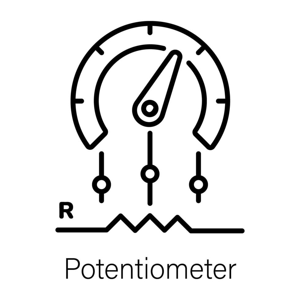 modieus potentiometer concepten vector