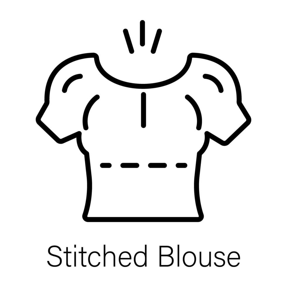 modieus gestikt blouse vector