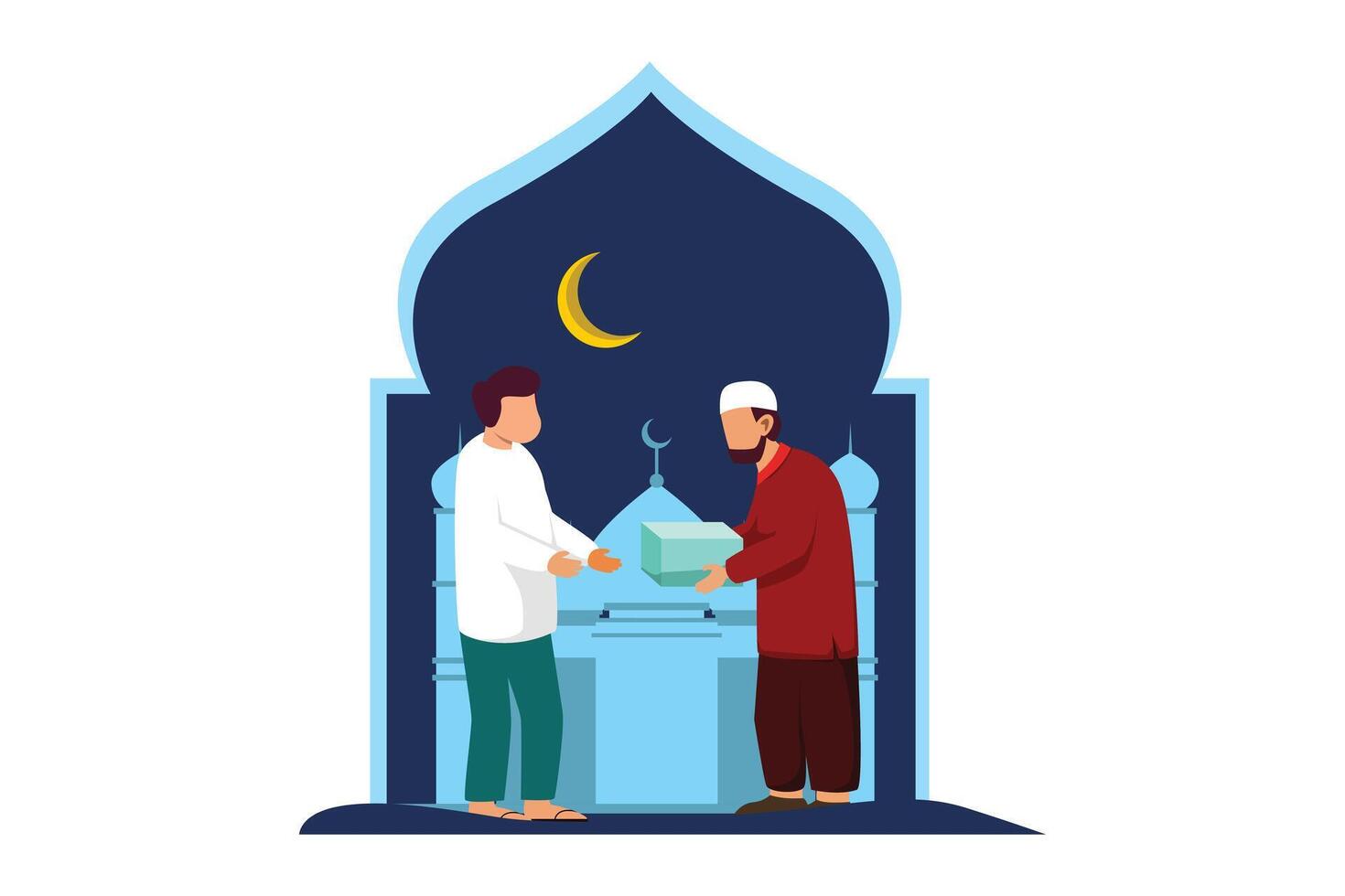 Ramadan kareem vlak ontwerp illustratie vector