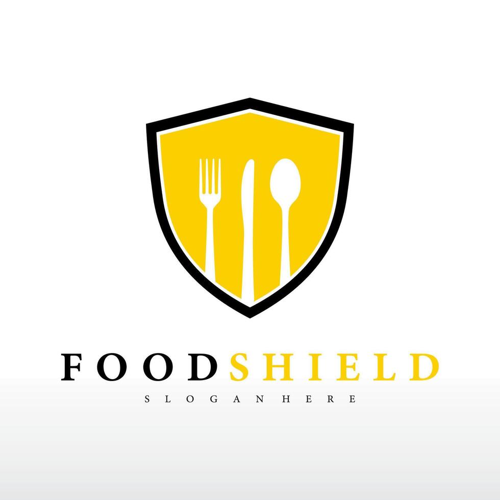 veilig voedsel logo vector sjabloon illustratie