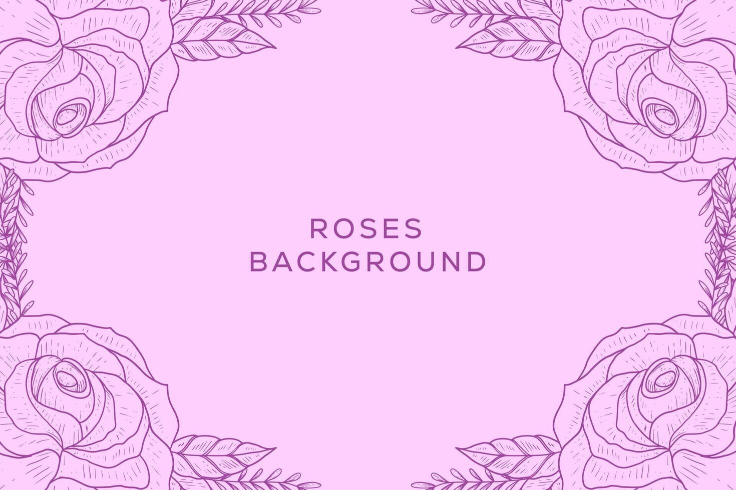 hand- getrokken rozen achtergrond illustratie ontwerp vector