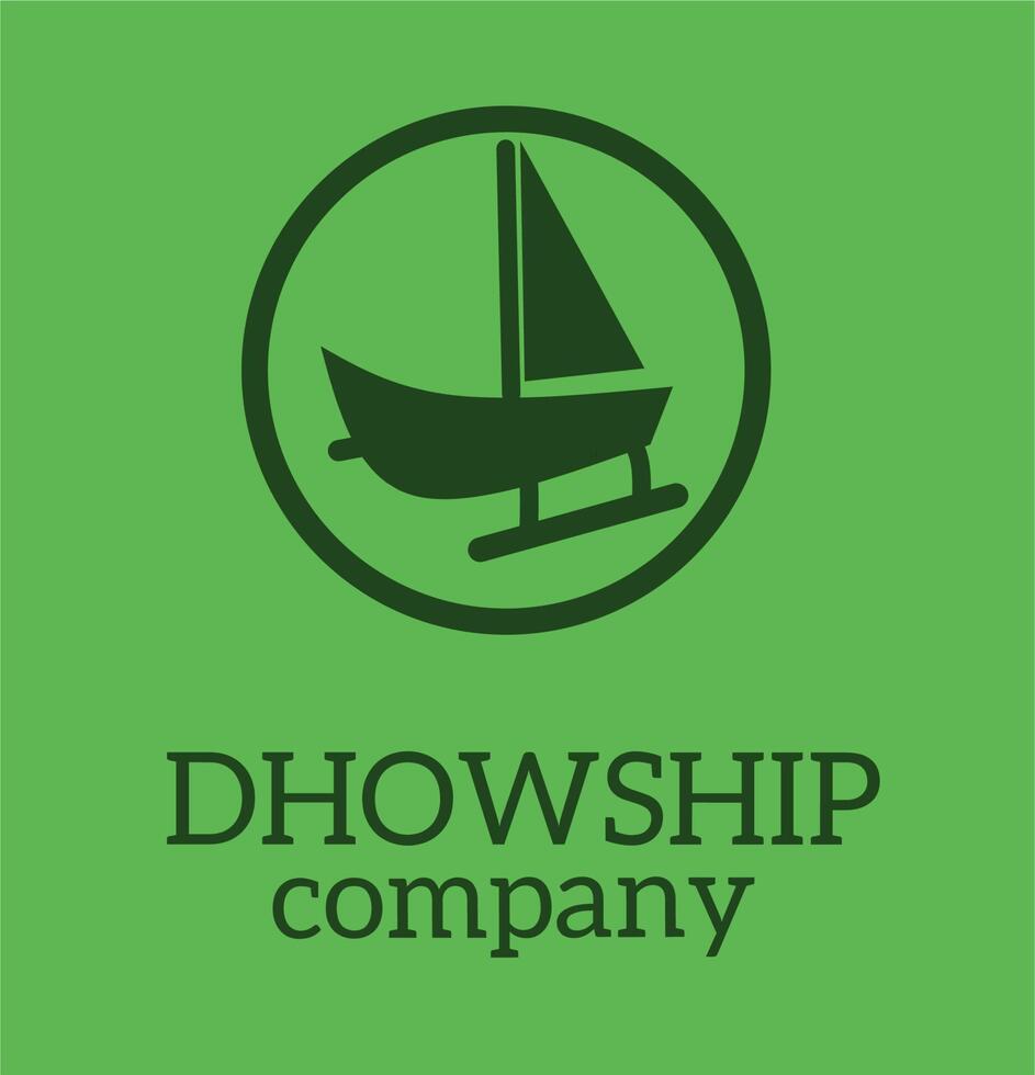 de logo voor dhowschip bedrijf vector