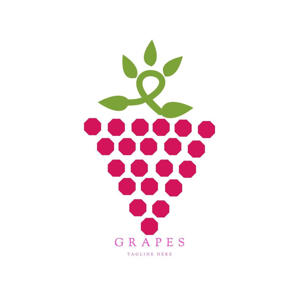 druiven logo ontwerp vector