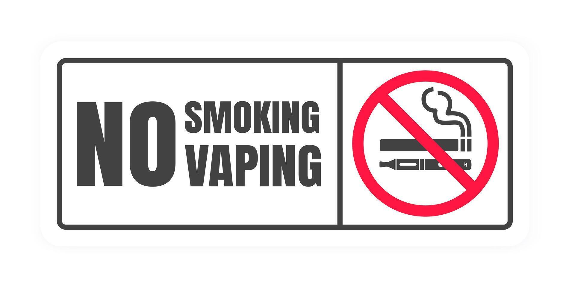 Nee roken Nee vapen teken. verboden teken icoon geïsoleerd Aan wit achtergrond vector illustratie. sigaret, vapen en rook en in verbod cirkel.