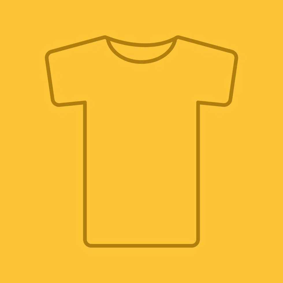 t-shirt kleur lineaire pictogram. dunne lijn overzichtssymbolen op kleur achtergrond. vector illustratie