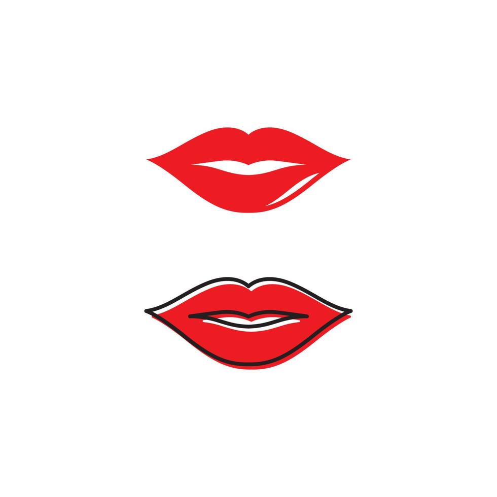 lippen logo schoonheid, sexy lippen vector illustratie