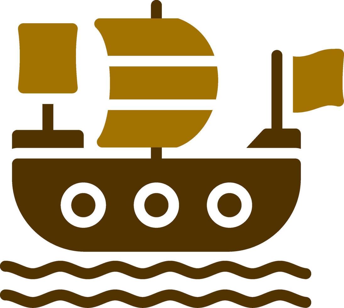 piraten schip creatief icoon ontwerp vector