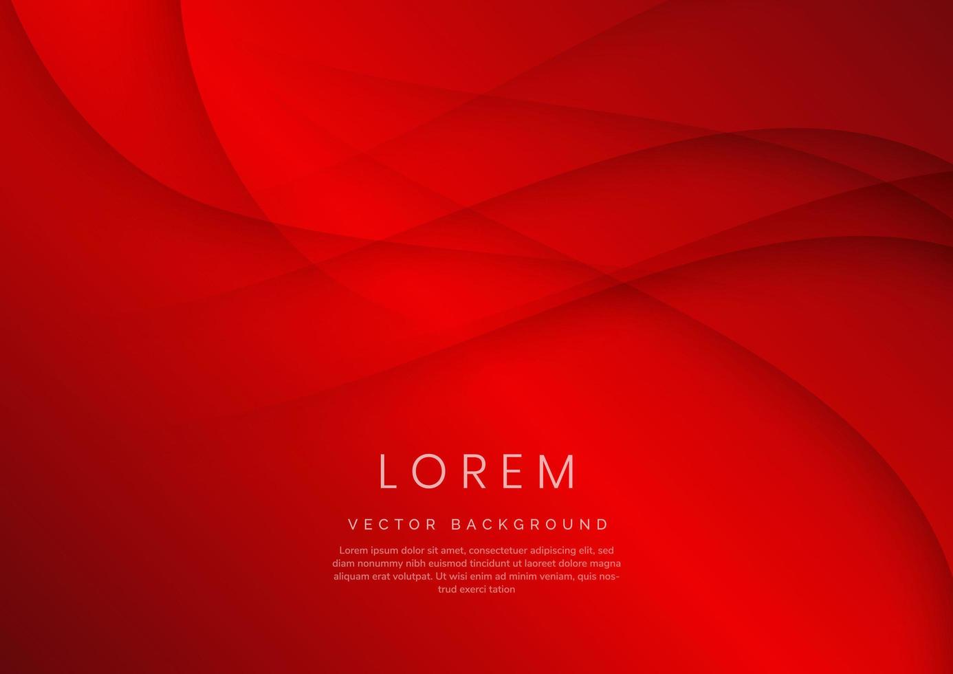abstracte rode curve sjabloon achtergrond met ruimte voor tekst. vector