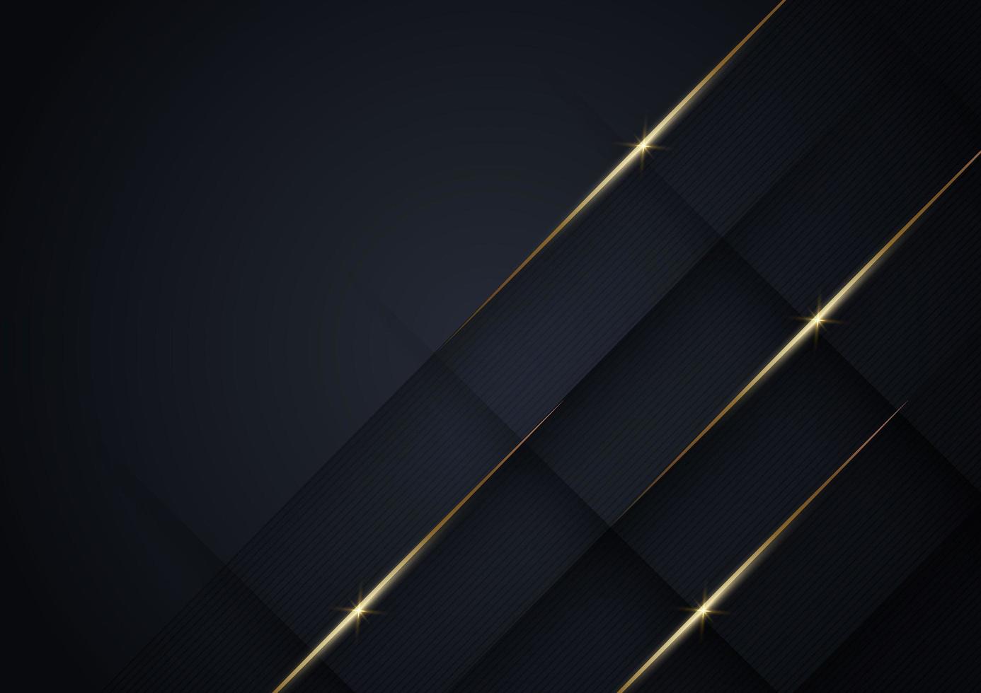 abstracte luxe glanzende donkerblauwe achtergrond met lijnen gouden gloeien. vector