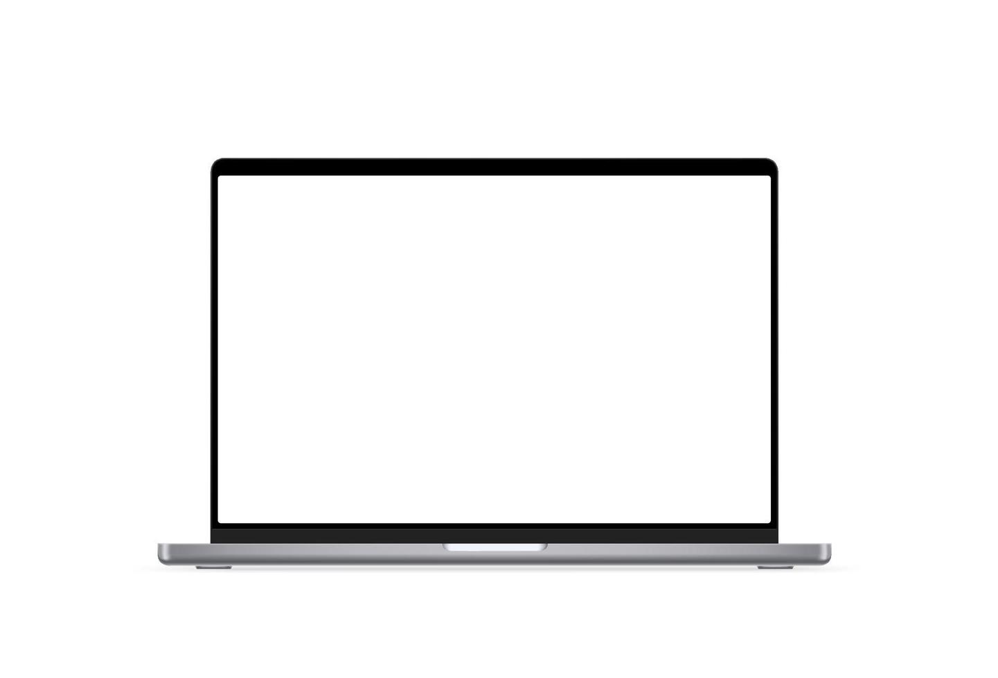 moderne laptop computer vector 3d mockup geïsoleerd op een witte achtergrond. vector notebook fotorealistische gedetailleerde illustratie