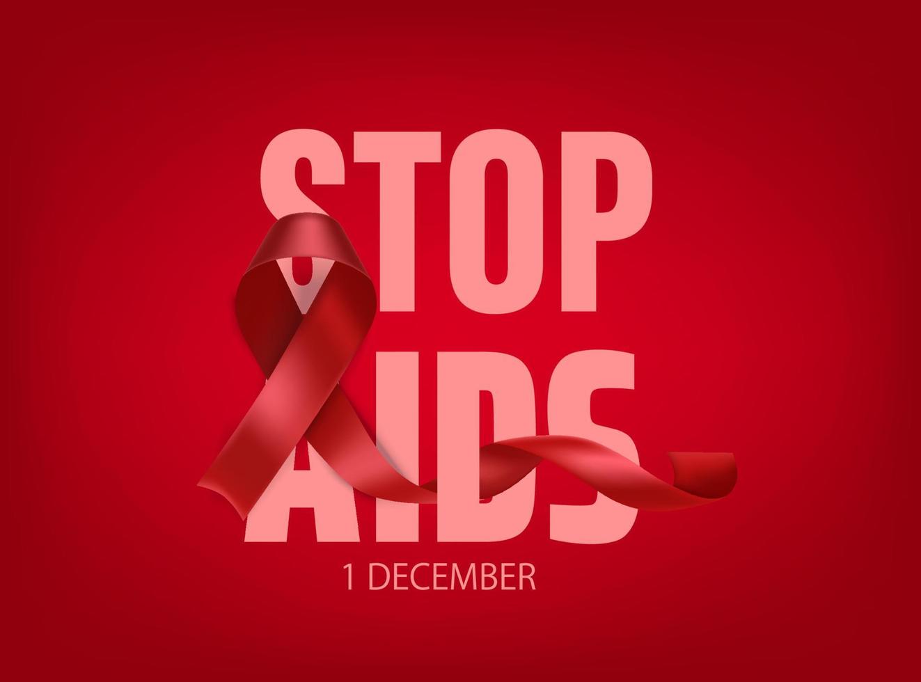 wereld helpt bewustzijn dag concept. stop aids vector