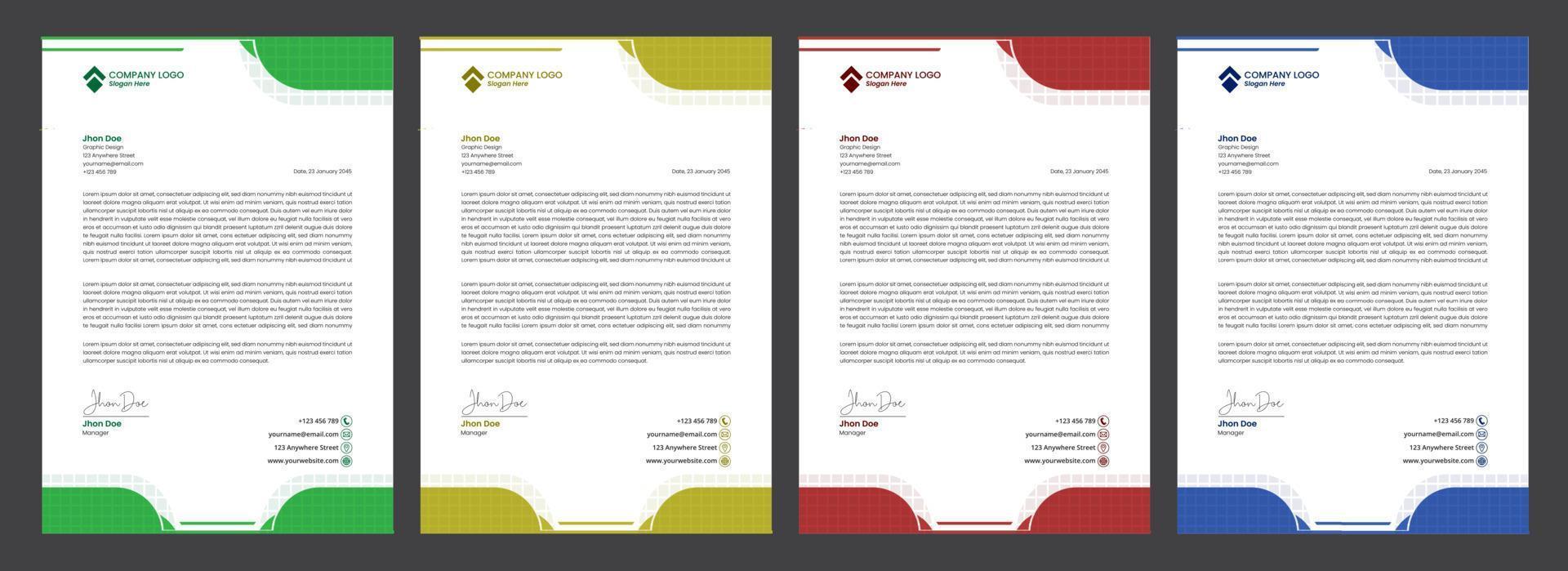 moderne zakelijke briefpapier set met fullcolor sjabloon vector