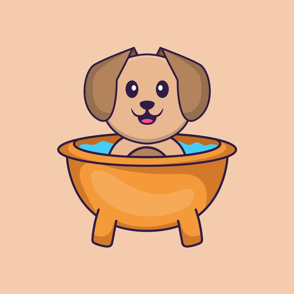 schattige hond cartoon karakter vectorillustratie. vector