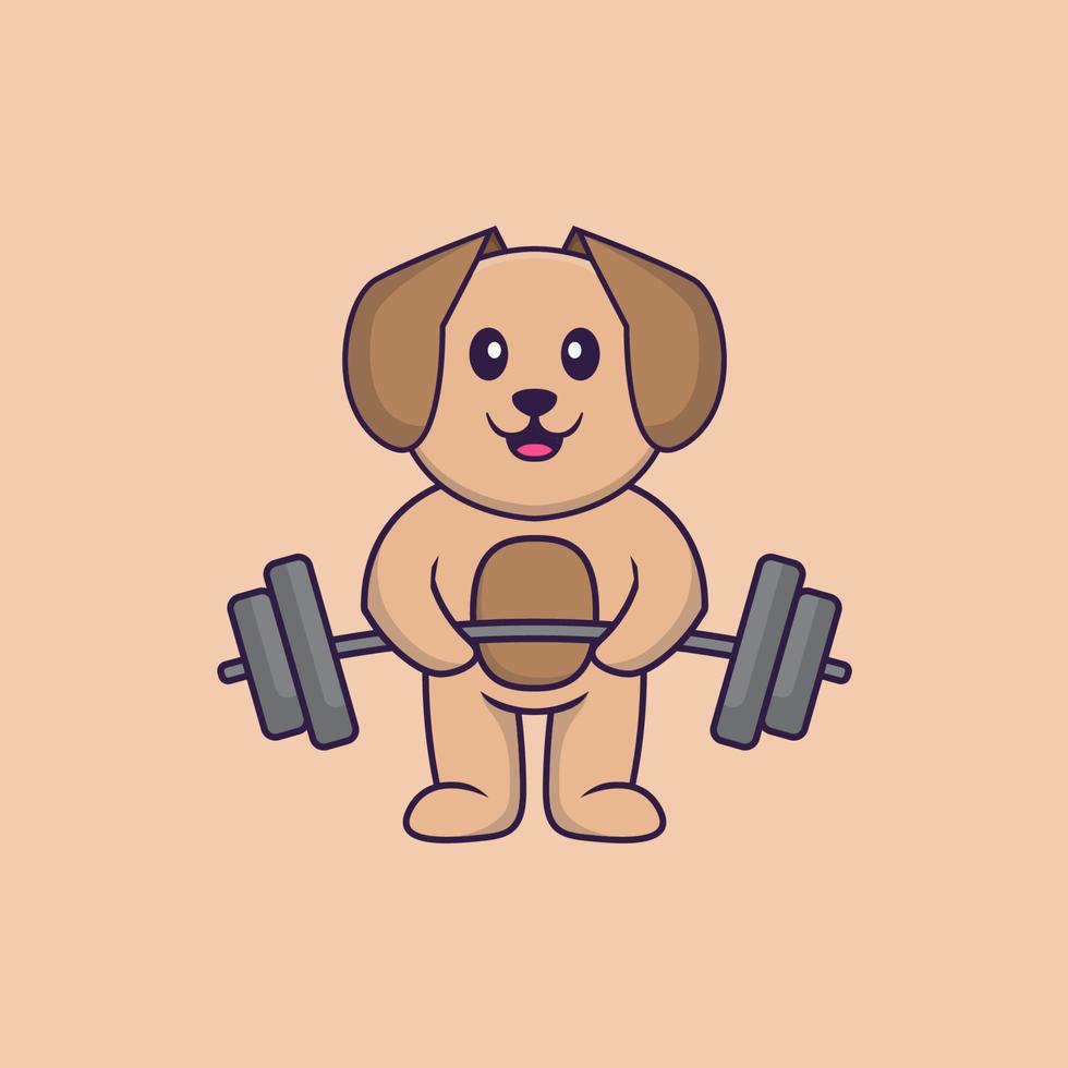 schattige hond cartoon karakter vectorillustratie. vector