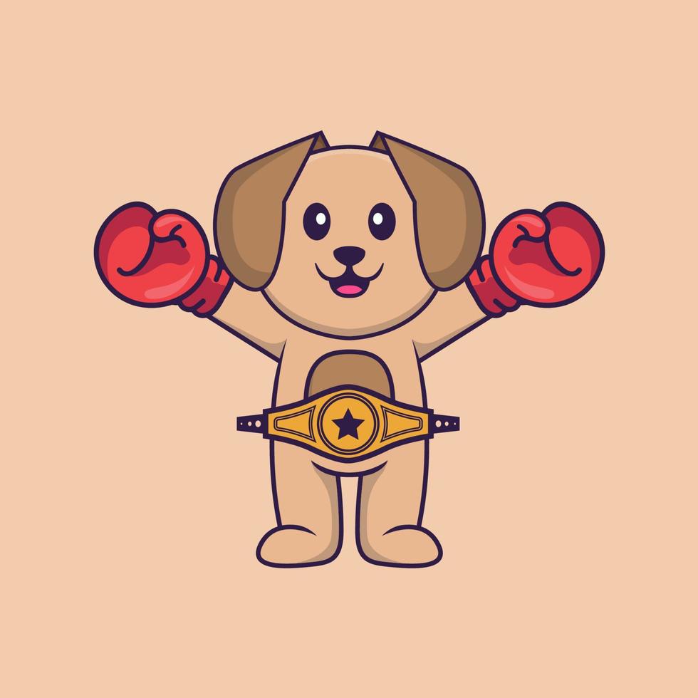 schattige hond cartoon karakter vectorillustratie. vector