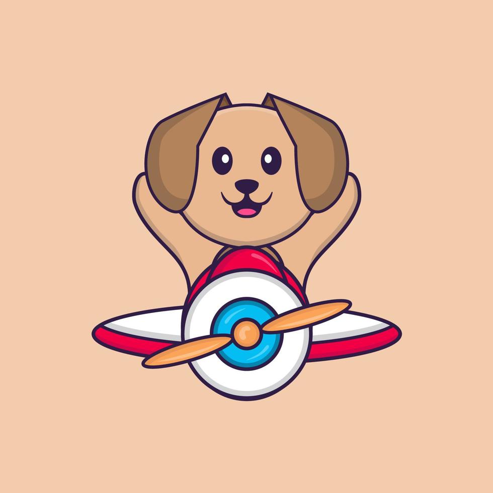 schattige hond cartoon karakter vectorillustratie. vector