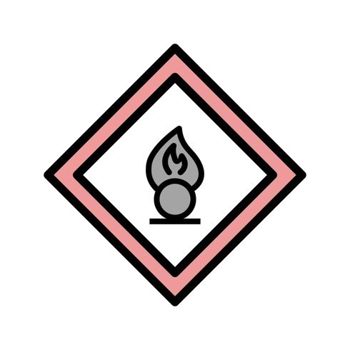 Vector Oxiderende agent Road Sign-pictogram