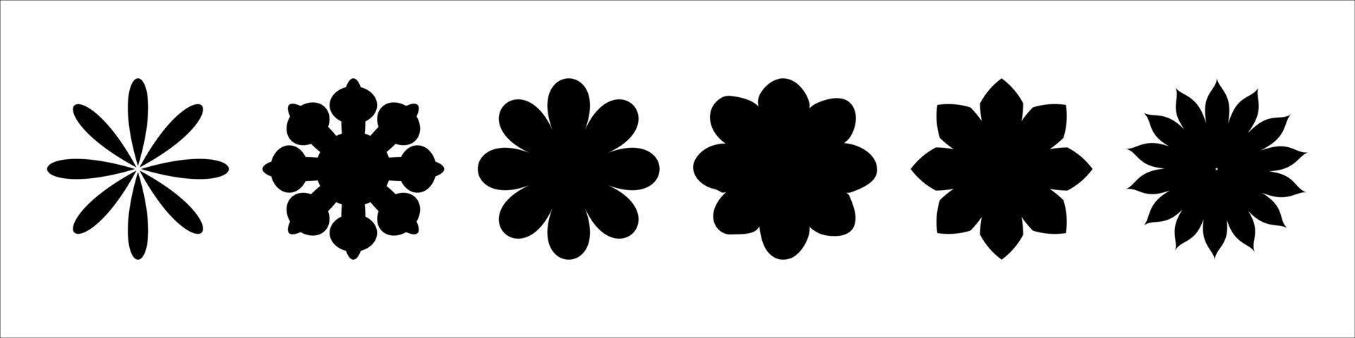 bloemen pictogrammen instellen vector