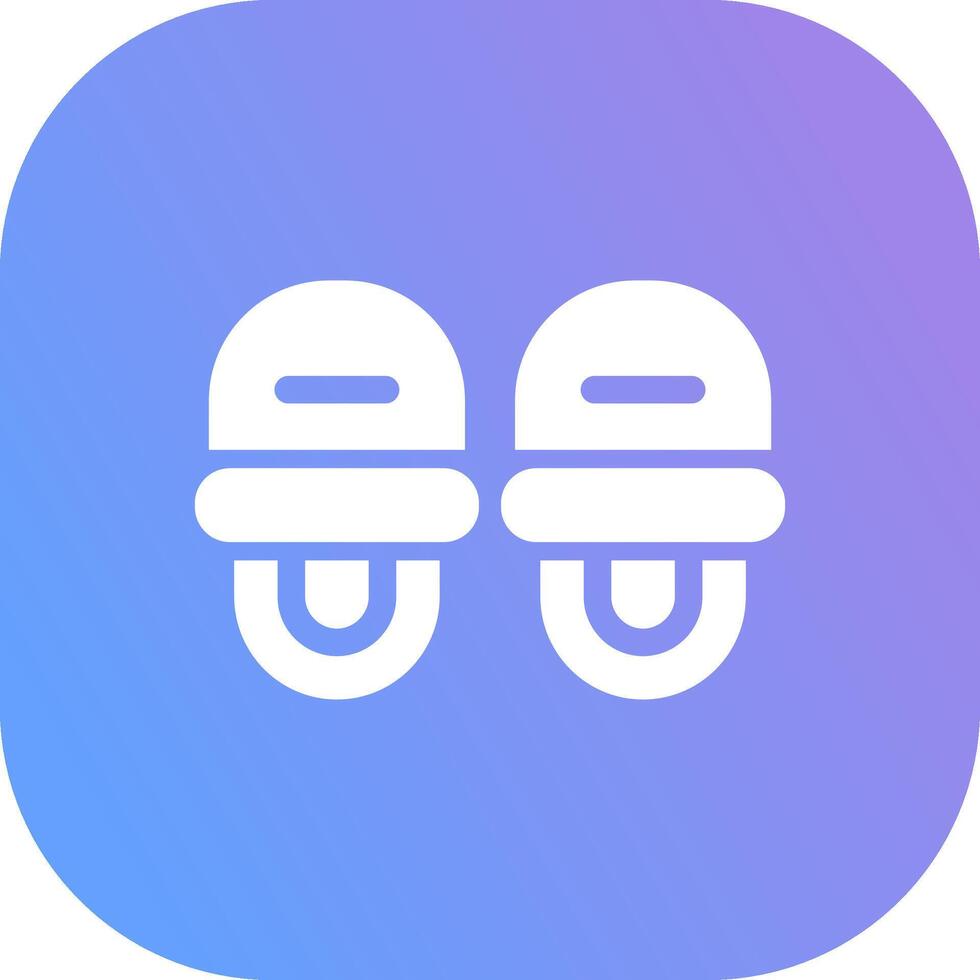 slippers creatief icoon ontwerp vector