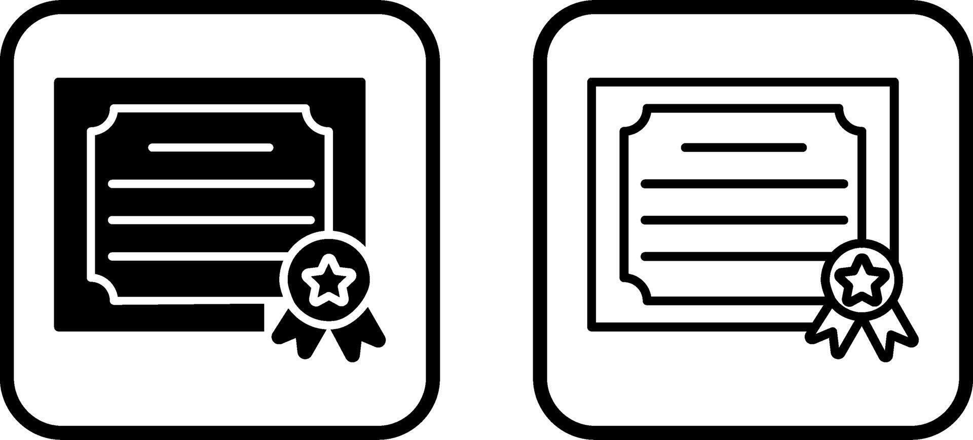 certificaat vector pictogram