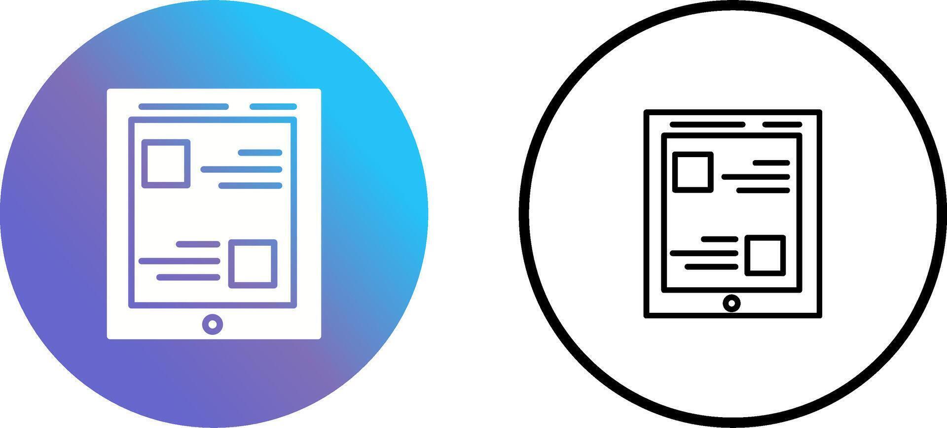 tablet vector pictogram