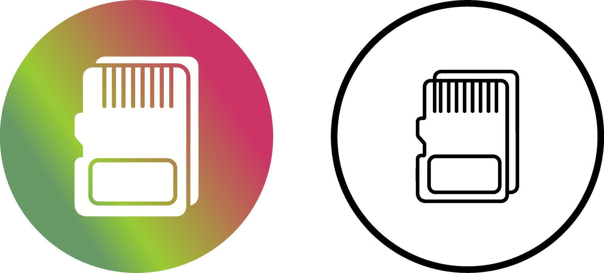 sd-kaart vector pictogram