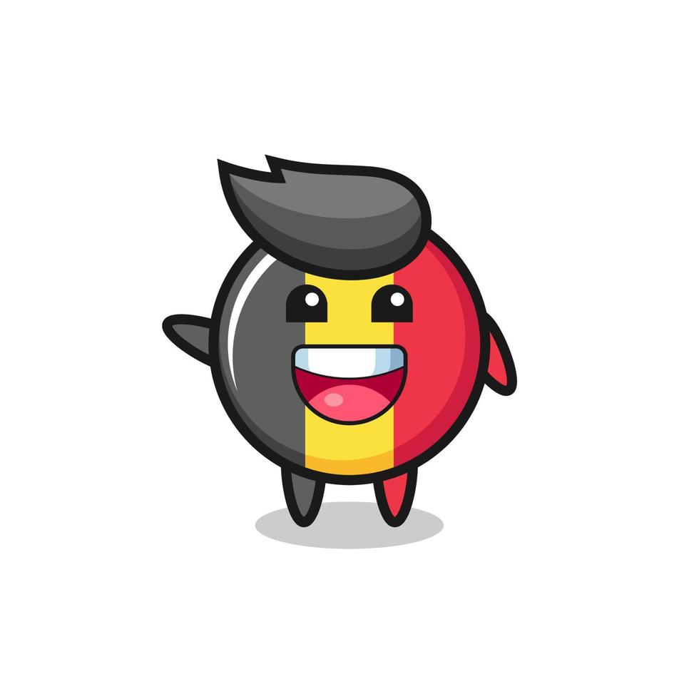 gelukkig belgische vlag schattig mascotte karakter vector