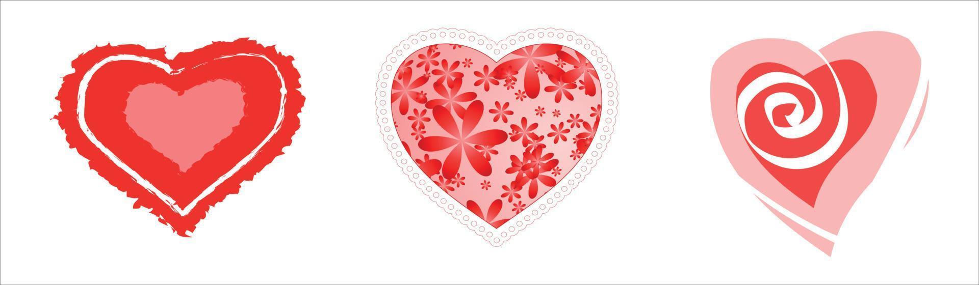 Valentijnsdag rode harten vector