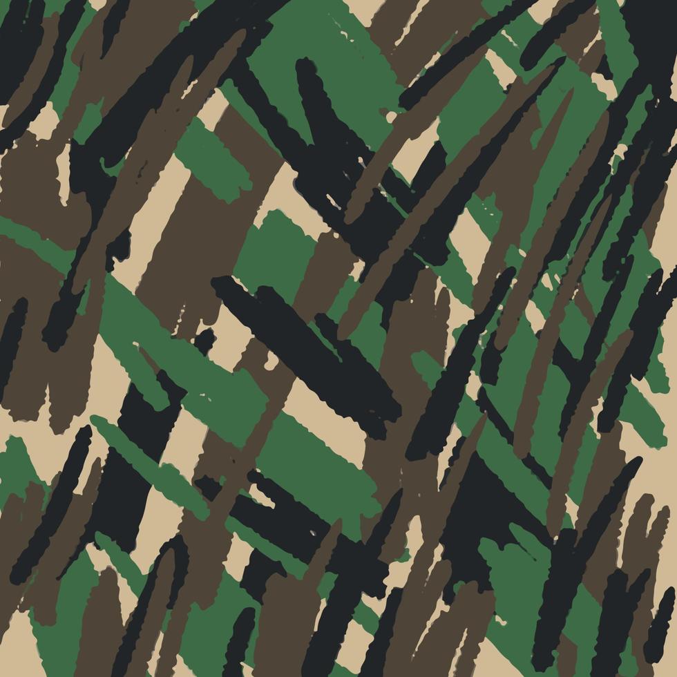 handgetekende jungle stealth camouflage abstracte patroon achtergrond vector