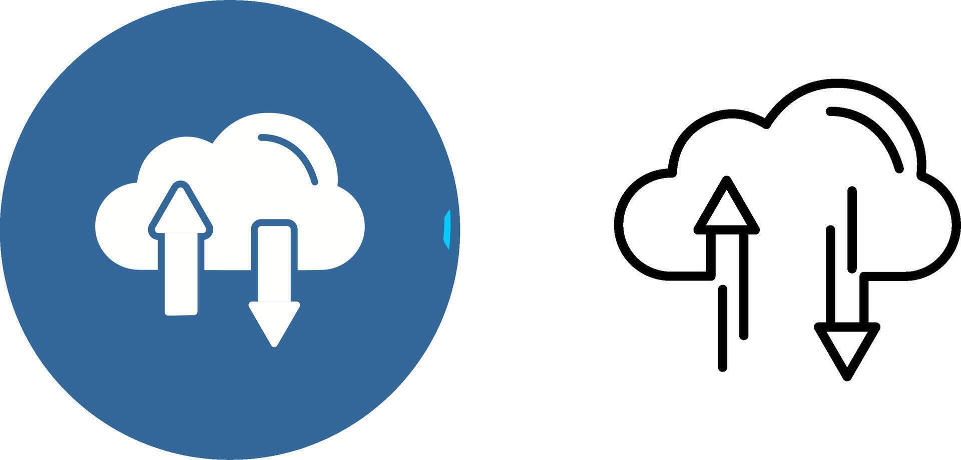 wolk opslagruimte vector icoon