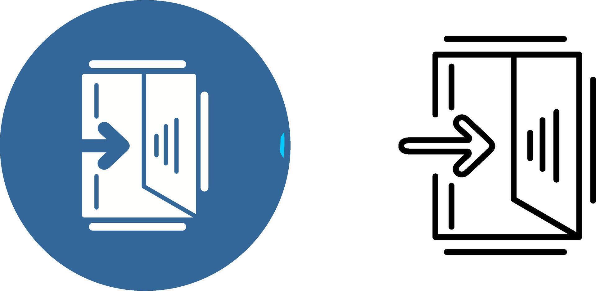 Uitgang teken vector icoon