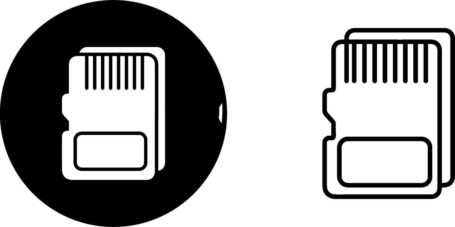 sd-kaart vector pictogram