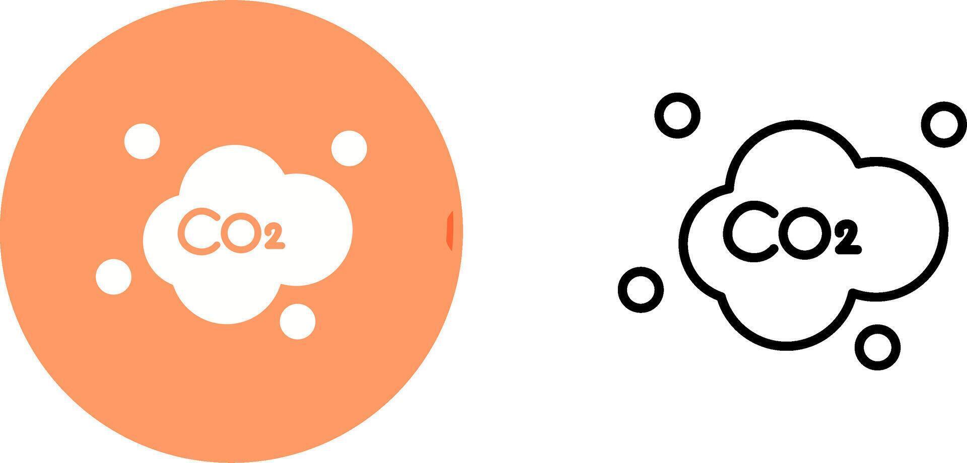 koolstof dioxide vector icoon