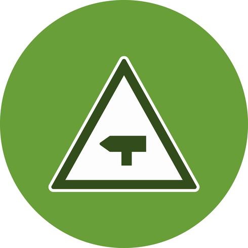 Vector Belangrijkste kruis weg verkeersbord pictogram