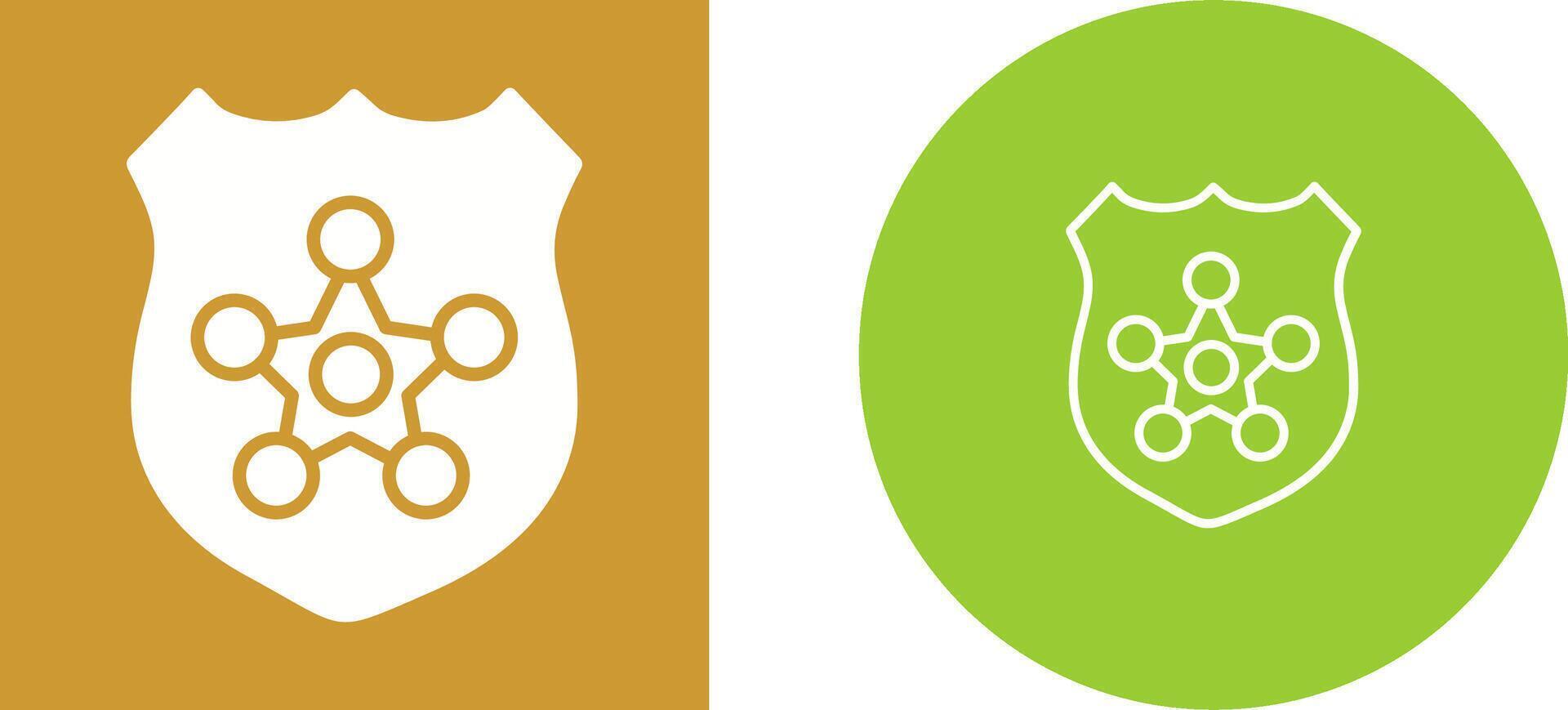 Politie insigne vector icoon