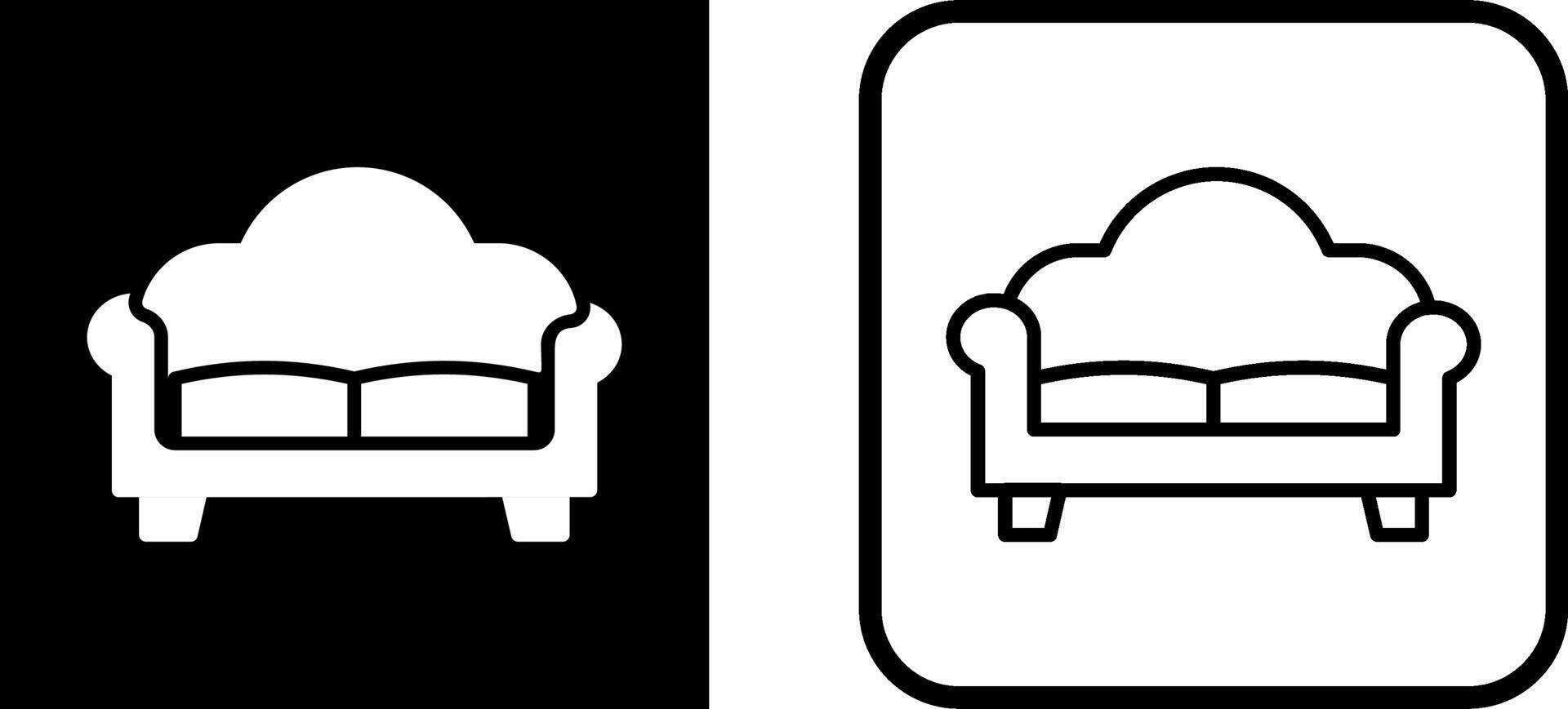 dubbele sofa vector icoon