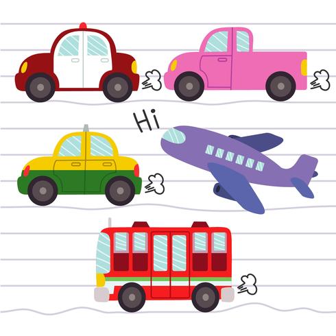 Deze afbeelding is transport pictogrammen instellen. Illustratie vector. vector