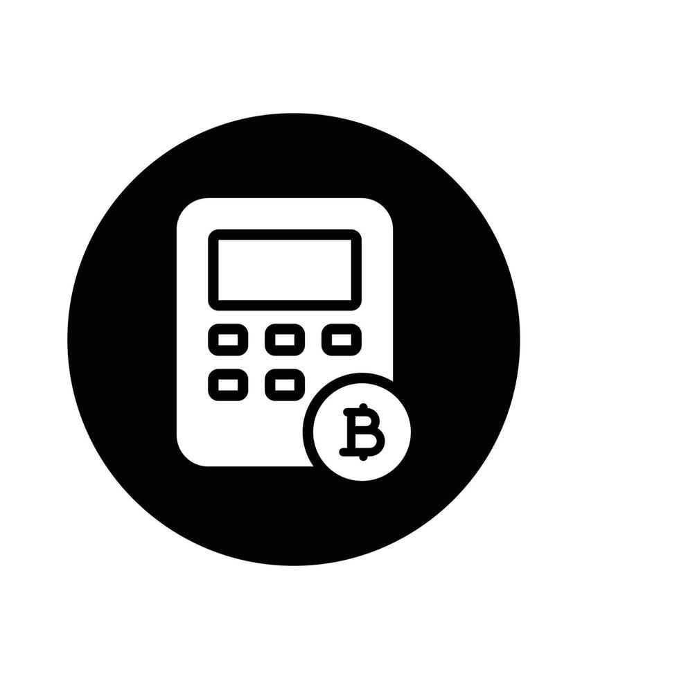 bitcoin berekenen glyph-pictogram vector