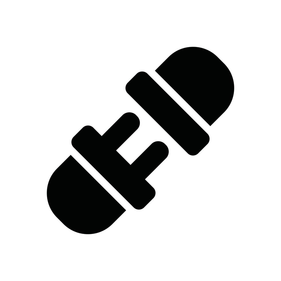 plug glyph-pictogram vector