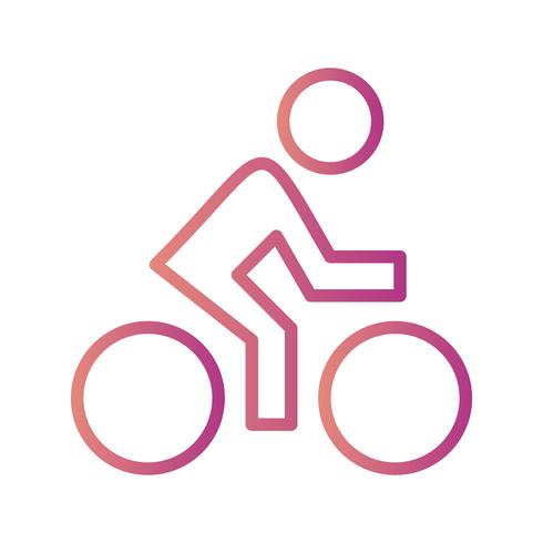 Fietser pictogram vectorillustratie vector