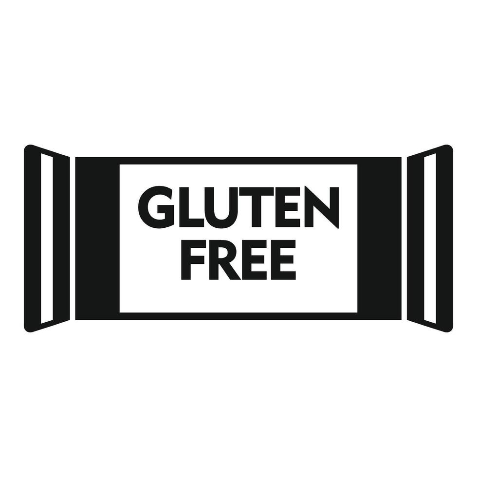 gluten vrij bar pak icoon gemakkelijk vector. snel voedsel vector