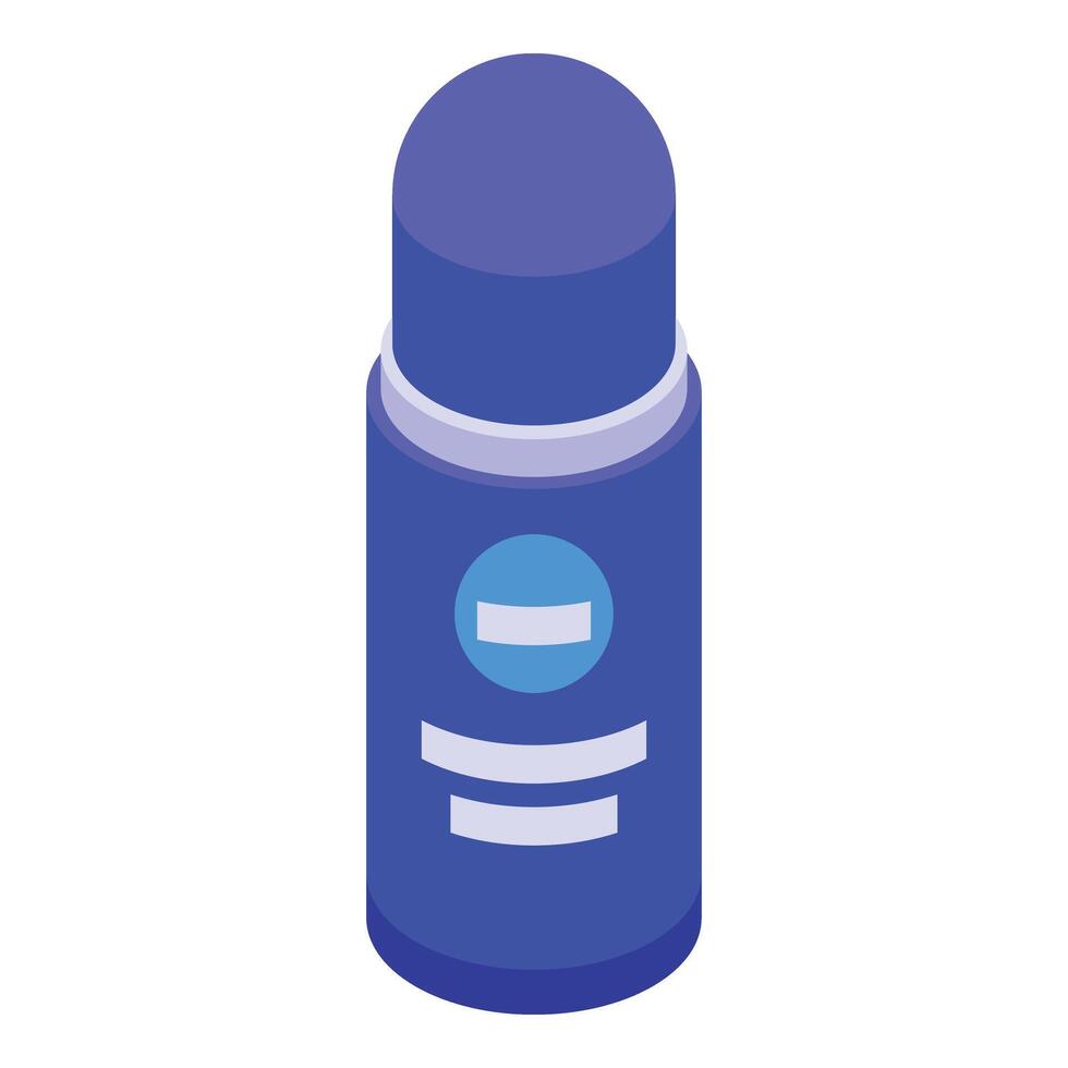 blauw pak deodorant icoon isometrische vector. plastic fles vector