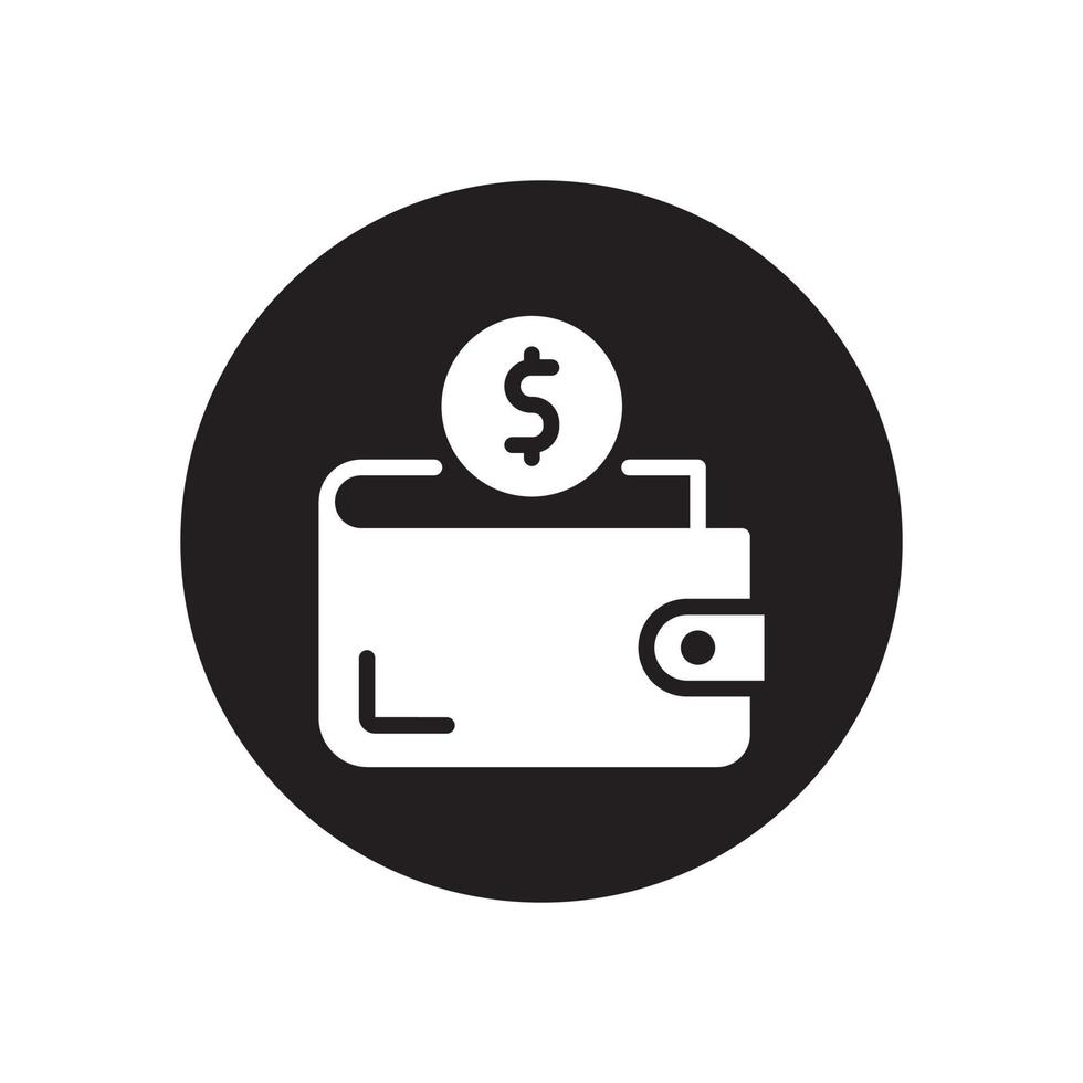 portemonnee geld glyph icon vector