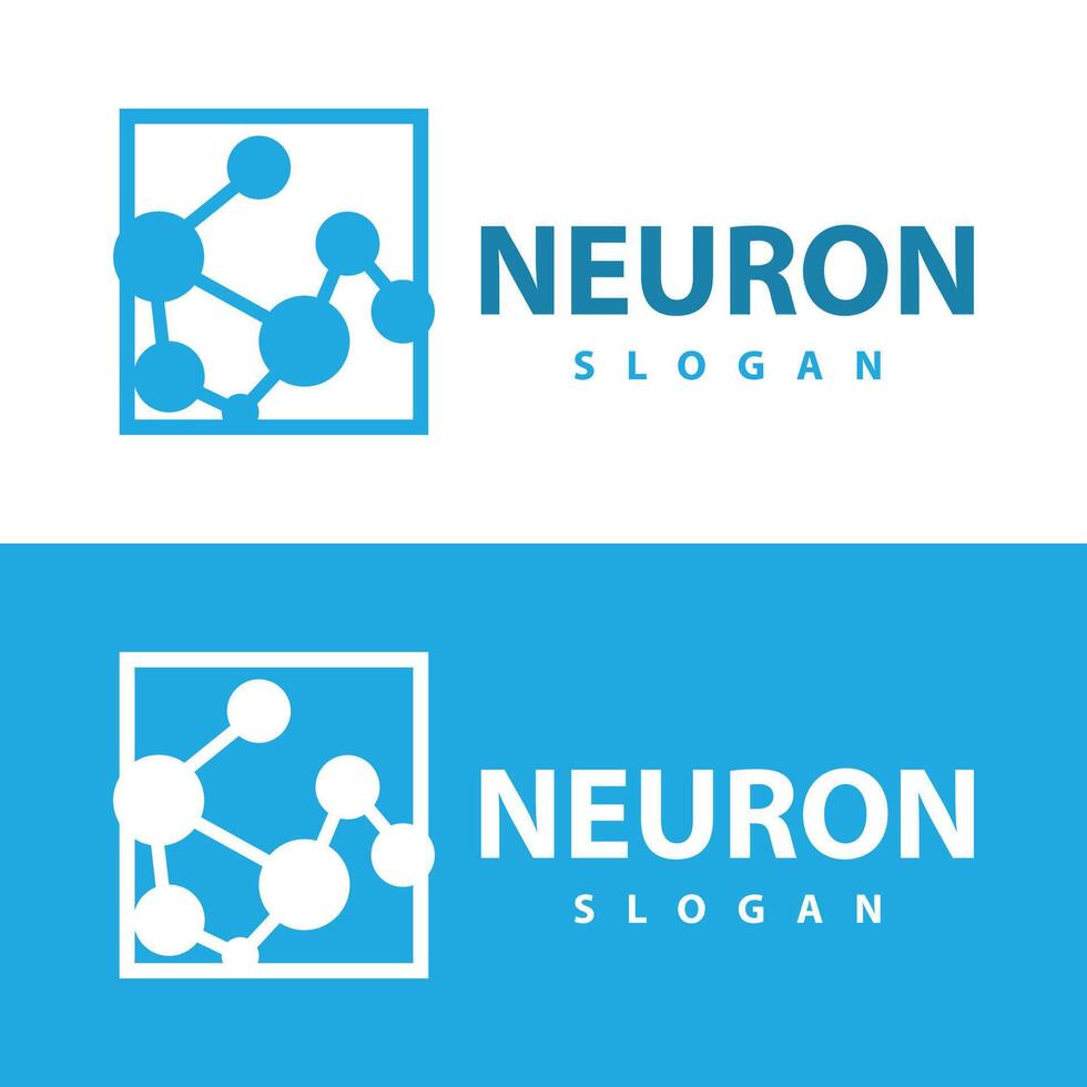 neuron logo gemakkelijk ontwerp netwerk CEL technologie deeltjes sjabloon illustratie vector