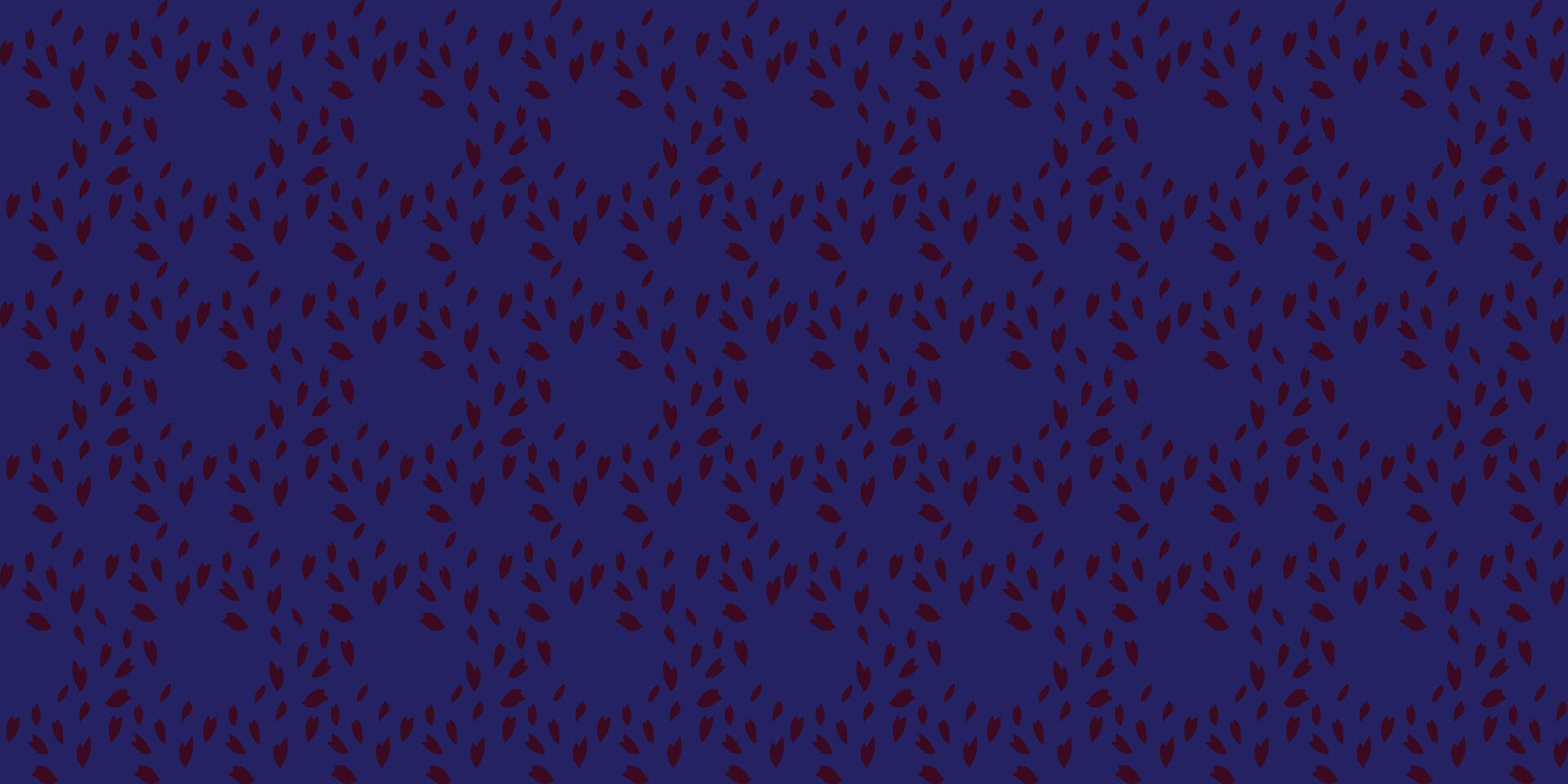 donker blauw naadloos patroon met abstract ruit, zigzag in een getextureerde polka stippen. vector hand- getrokken schetsen vorm geven aan. creatief gemakkelijk willekeurig punt, vlekken, druppels achtergrond. ontwerp voor mode, textiel