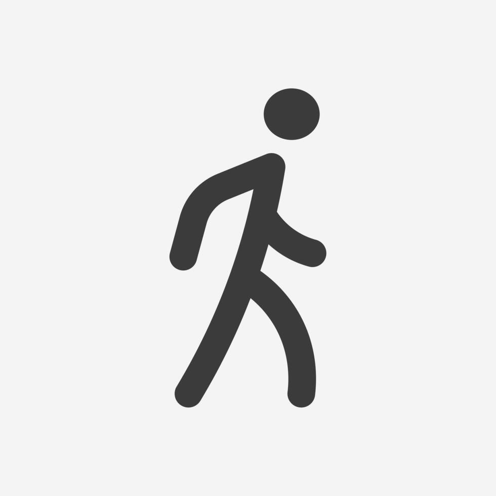 wandelen Mens icoon vector geïsoleerd. wandelen Mens voetganger symbool teken