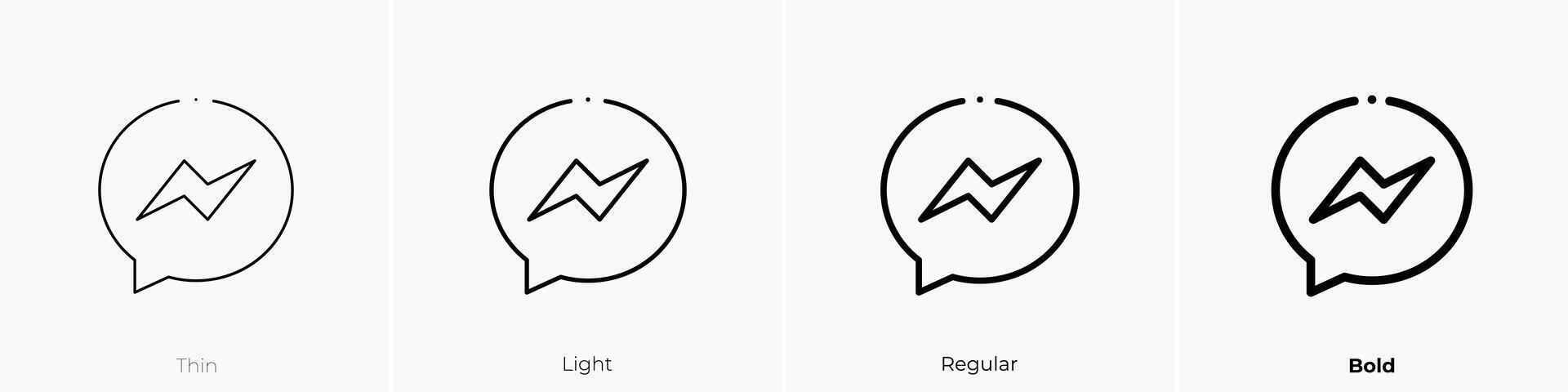 boodschapper icoon. dun, licht, regelmatig en stoutmoedig stijl ontwerp geïsoleerd Aan wit achtergrond vector