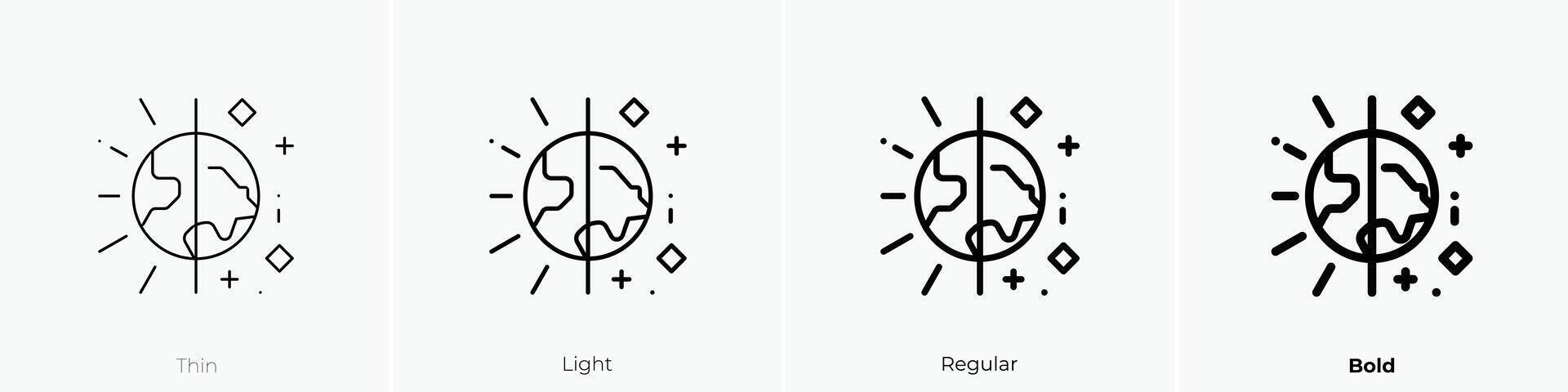 nacht icoon. dun, licht, regelmatig en stoutmoedig stijl ontwerp geïsoleerd Aan wit achtergrond vector