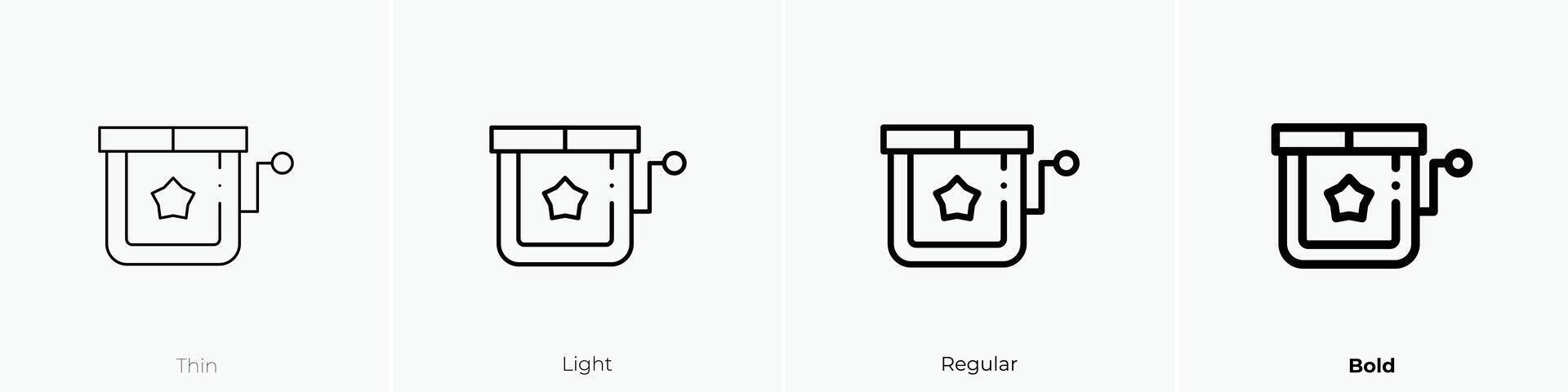 muziek- doos icoon. dun, licht, regelmatig en stoutmoedig stijl ontwerp geïsoleerd Aan wit achtergrond vector