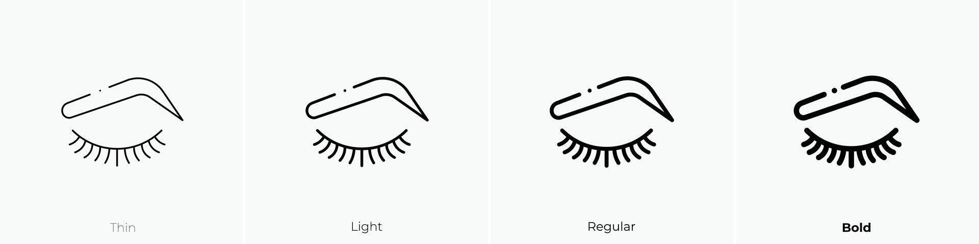 mascara icoon. dun, licht, regelmatig en stoutmoedig stijl ontwerp geïsoleerd Aan wit achtergrond vector